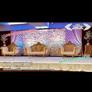 Excepcional Panel de cuero para boda, gran escenario de boda, Panel de cuero con mechones, gigantesco escenario de matrimonio, paneles florales, decoración - Product Image 1