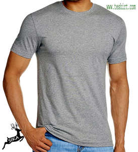 Camiseta a granel de fibra de bambú de algodón de alta calidad, manga corta, efecto flameado, anillo fino, Color hilado, patrón impreso Melange asequible - Product Image 6