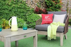 Muebles de jardín modernos para exteriores, conjunto de sofá PE de ratán polivinílico, diseño tradicional, hogar, sala de estar, patio de Hotel, Patio de madera - Product Image 2