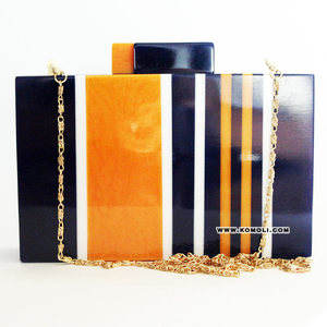 Sacs à main en métal indien en marbre rouge vin, sac en résine acrylique Lucite, designs vintage - Product Image 4