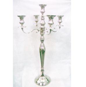 Candelabros de plata de 5 brazos, nuevo diseño, pieza decorativa de Metal para boda y hogar, otros candelabros, farolillos, tarros de velas - Product Image 3
