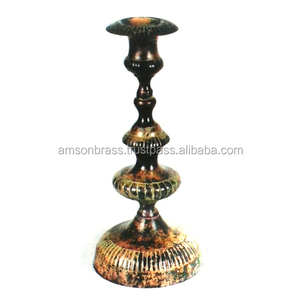 Bougeoir pour dessus de table et décoration intérieure fait à la main Lune et étoile Métal Aluminium Pilier Bougeoir - Product Image 4