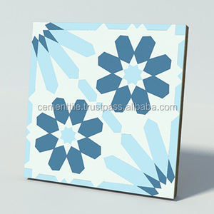 Azulejo de Cemento Encaustic CTS 19.1, 150x150 mm, Estilo Moderno para Interiores de Villas, Antideslizante, Efecto Total, Hecho en Vietnam, Alta Calidad, Exportación a Estados Unidos - Product Image 1