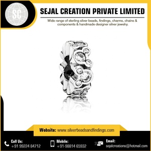 ลูกปัดสเปเซอร์สีเงินสีสันสดใส - Product Image 5