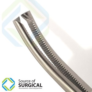 Pinzas Quirúrgicas de Alta Calidad 1x2 Dientes de Acero Inoxidable, Juego de Instrumentos Kocher, Fuente de Alimentación Manual - Product Image 6