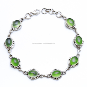 Bracelets en argent massif avec plusieurs pierres précieuses, bijoux faits à la main - Product Image 4