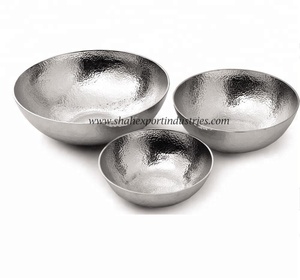 ชามเสิร์ฟอาหารทรงกลมทำจากสแตนเลสชามพร้อมพื้นผิวดีไซน์บนโต๊ะสำหรับผลไม้พาสต้าชิปป๊อปคอร์นชามเสิร์ฟ - Product Image 2