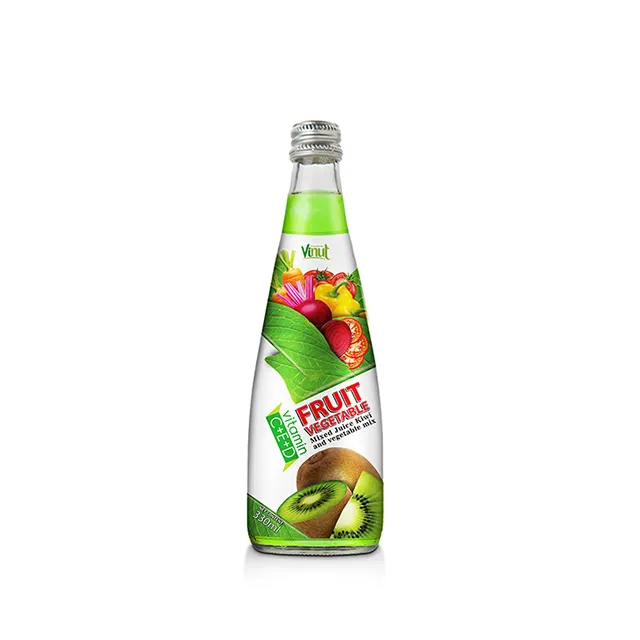 330ml Fruit Vegetable Juice - Mixed Juice Kiwi and Vegetable mix by VINUT Vietnam