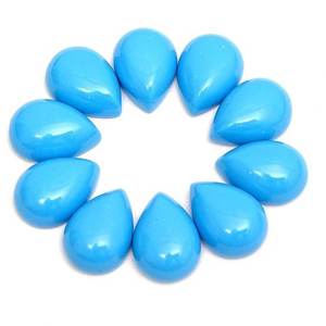 Turquoise Sleeping Beauty naturelle de 6 mm et 8 mm, cabochons lisses en forme de poire, calibrés, fournisseur, achetez maintenant, prix de gros, Alibaba Inde 2025 - Product Image 1