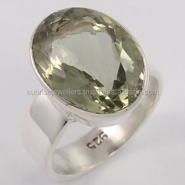 Natürlicher GRÜNER AMETHYST 925 Sterling Silber Edelstein Ring, Großhandel Schmuck zum Fabrik preis, hand gefertigte Ringe