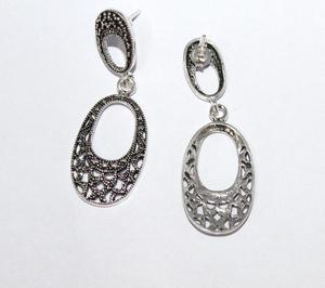 Meilleure qualité de pierre précieuse de marcassite naturelle 925 en argent sterling massif boucle d'oreille bijoux en gros bijoux Memoria - Product Image 3
