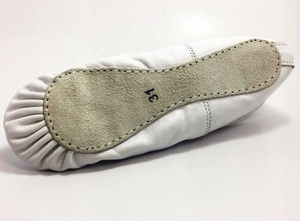 Pantoufle/chaussure de ballet souple en cuir véritable pour filles avec doublure en coton et couleur personnalisée - Product Image 3