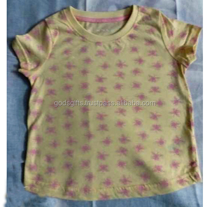 Haut imprimé OEM 100 % coton, vente en gros, vêtements pour bébés, tissu jersey à manches courtes, haute qualité, impression personnalisée, design tendance pour filles - Product Image 4