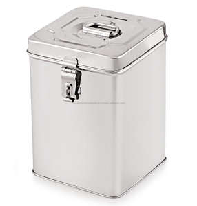 Lata cuadrada de acero inoxidable - Product Image 1