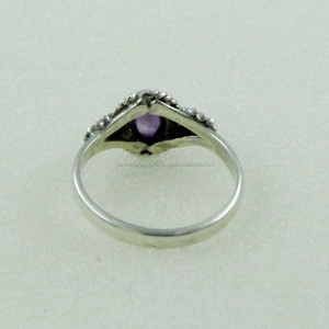 Anillo de piedras preciosas de amatista, anillo de Plata de Ley 925, anillo de plata Baccha hecho a mano - Product Image 4