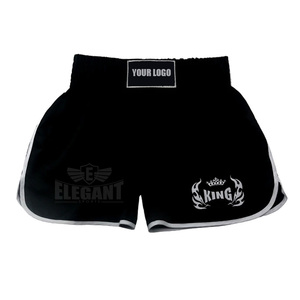 MMA-pantalones cortos de boxeo Muay Thai para hombre, bóxer de combate de artes marciales transpirables para Fitness, pantalones cortos de entrenamiento de Color negro y azul - Product Image 6