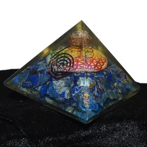 Meilleur à la mode Lapis Lazuli Orgonite Pyramide Vie de l'arbre pour la méditation Énergie de guérison Protection EMF un artisanat de pierre semi-précieuse - Product Image 1