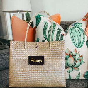 กระเป๋าผ้าฝ้ายหูหิ้วหนังลายสับปะรด - Product Image 6