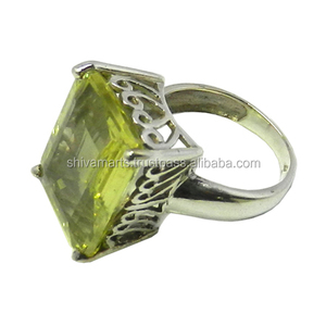 ขายดีที่สุด925เงินสเตอร์ลิงแหวนพลอยควอตซ์มะนาวเครื่องประดับแฟชั่นแหวนเงินตลอดไปผู้จัดจำหน่ายแหวน - Product Image 2