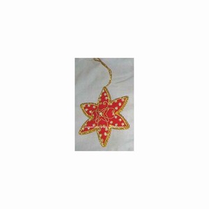 Étoile de Noël à suspendre en broderie, ornement décoratif - Product Image 1