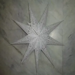 New Trend ing 2023 9 Zeiger Weihnachts dekorationen Glitter Printed Paper Star Laternen/Lampen