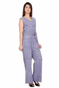 Combinaisons d'été décontractées en coton pour femmes avec robes brodées sans manches Nouveaux vêtements de nuit en gros avec ceinture - Product Image 4