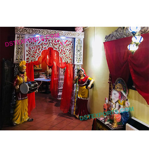 Punjabi-puerta de bienvenida de boda tallada en fibra, elegante - Product Image 1