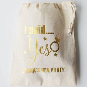 Bolsa de algodón de muselina con cordón, bolsa de algodón para recuerdo de fiesta para almacenamiento y correo, bolsa ecológica - Product Image 2