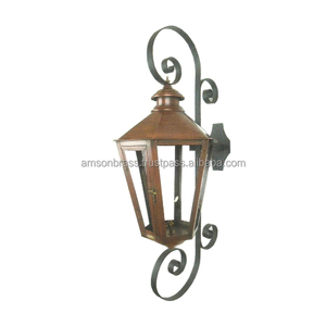 Lanterne à bougie décorative en fil métallique patiné antique avec poignée Porte-bougie fait à la main - Product Image 6