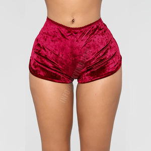 Conjunto de dos piezas de terciopelo para mujer, Top corto y pantalones cortos, chándal de terciopelo, a juego, 2 piezas - Product Image 3