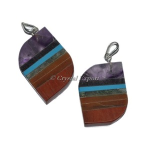 Pendentifs plats collés 7 Chakra - Product Image 1