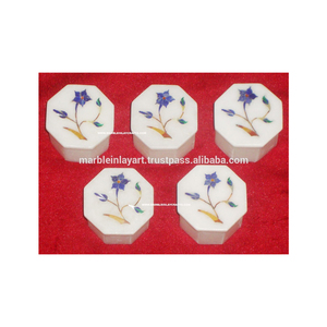 Caja de joyería con incrustaciones de mármol, forma bonita - Product Image 1