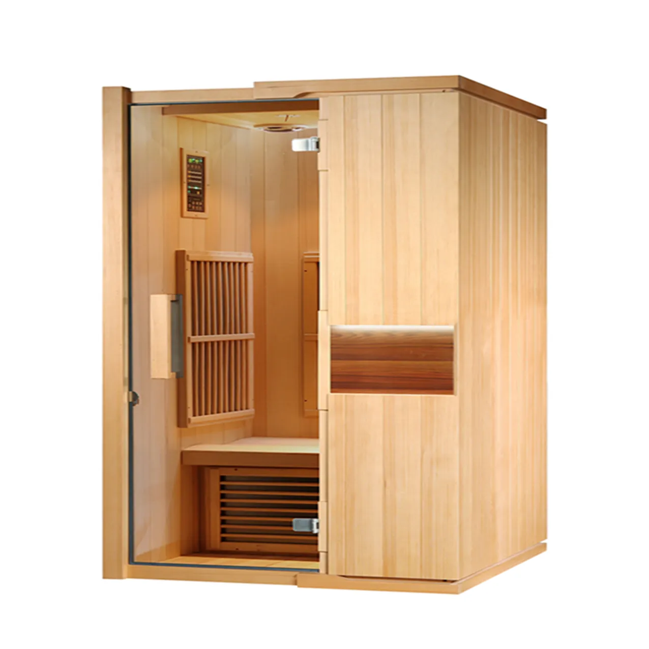 Hemlock Infrared Sauna Room Wood 3 Person Far Infrared Sauna House Hemlock Wooden Sauna Cabin