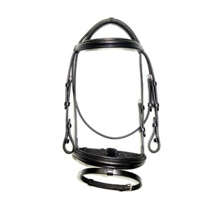 เชือกแขวนคอสไตล์อินเดียและตะวันตกพร้อมยาง5/8บังเหียนอุปกรณ์เสริมหนังมันแฟลชบังเหียน - Product Image 2