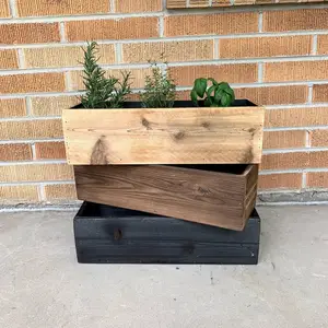 Teruggewonnen Hout Planter Box Geweldig voor Succulent, Cactus, Kruiden, Bloemen