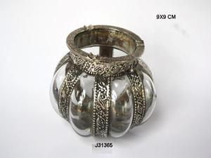 Soporte votivo de vidrio y Metal para luz de té, candelabro de cristal transparente para decoración del hogar - Product Image 5