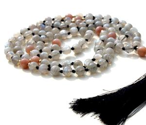 สร้อยคอมือลูกปัดมูนสโตนลาบราดอไรต์สไตล์โบฮีเมียนสำหรับโยคะบำบัดทางจิตวิญญาณและการสวดอ้อนวอนสำหรับเป็นของขวัญ - Product Image 5