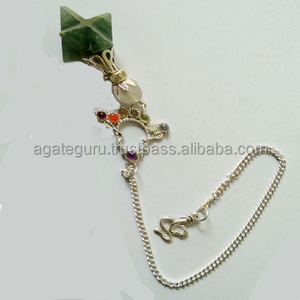 Péndulo verde de Aventurina, Tutorial Merkaba, Estrella curativa, péndulo - Product Image 1