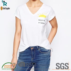 2025 à la mode confortable impression numérique personnalisé dames tricoté t-shirt Bangladesh broderie patchs Appliques décoration - Product Image 4