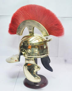 Casco de legionaria romana de latón, armadura romana, disfraz, Sca, rojo, CHMH30017 - Product Image 3