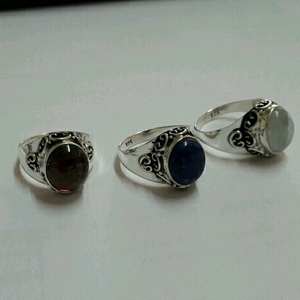 Bagues en argent Sterling avec pierres précieuses naturelles, haute qualité, prix de gros, bijoux, fournisseur - Product Image 1