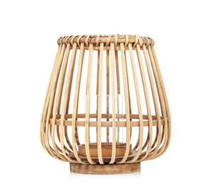 Lanterne en bambou et rotin romantique, lampes sur pied en rotin, porte-bougie, décoration artisanale pour la maison, salon, produits artisanaux - Product Image 1