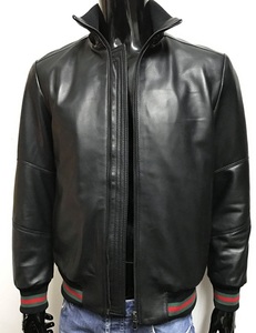 Chaqueta de Cuero Negra Suave, Estilo Motero |   Chaqueta Clásica de Cuero Genuino - Product Image 4