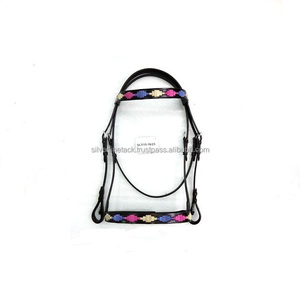 Brida Inglesa para Caballo Cuero Suave Acolchado con Cristales - Product Image 5