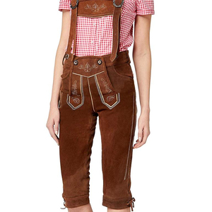 Damen Trachten Lederhose Kniebund - Trachten <b>Women</b> Oktoberfest Bavarian <b>Lederhosen</b> - Product Image 1