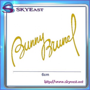 แผ่นโลหะทองเหลืองสลักชื่อสไตล์ลายเซ็นสีทองเงาตามสั่งแบบพิเศษ - Product Image 5
