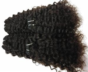 Paquet de tissage de cheveux Remy indiens bruts de 30 pouces en gros perruques crépues saines avec des extensions humaines vierges brésiliennes de couleur naturelle - Product Image 1