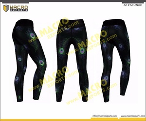 กางเกงโยคะพิมพ์ลายสำหรับผู้หญิงเสื้อผ้าฟิตเนสผ้ายืดใส่สบาย - Product Image 5