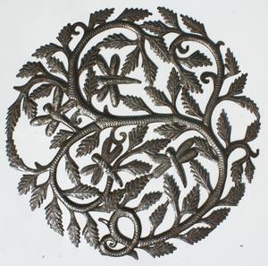 Libellules complexes de 60cm en fer forgé décoration murale tambour haïtien Art déco Style tentures murales en métal pour la maison Design complexe - Product Image 1