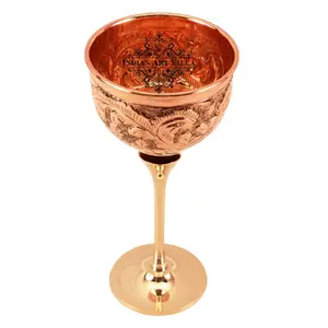 Индийская художественная Вилла Медный дизайнерский бокал для вина с подставкой стакан